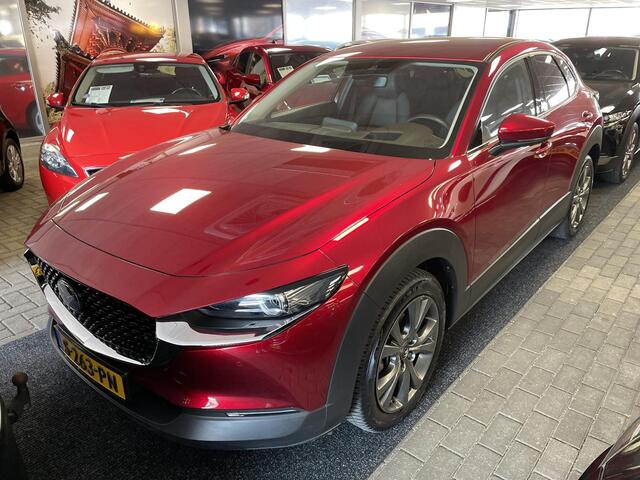 Mazda CX-30 2.0 e-SkyActiv-X M Hybrid Luxury , Automaat, Trekhaak, I Activesense pakket, Leder, Stoelverwarming, Stuurverwarming, Adap. Cruise, Bose, HUD, Clima, Navi, Apple Carplay, LMV 18 Inch, All Season