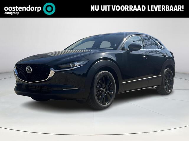 Mazda CX-30 2.5 e-SkyActiv-G M Hybrid Homura | Dodehoeksensoren | Draadloze Applecarplay en Android Auto | Adaptieve Cruise Control | Automaat | 18inch zwarte velgen | Achteruitrijcamera | Elektrische achterklep |