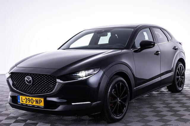 Mazda CX-30 2.0 e-SkyActiv-X M Hybrid Comfort AUTOMAAT | TREKHAAK | 18"VELGEN BLACK GLOSS | APPLE CARPLAY | A.CAMERA | HEAD UP DISPLAY | NAVIGATIE | NED. AUTO | DEALER ONDERHOUDEN |