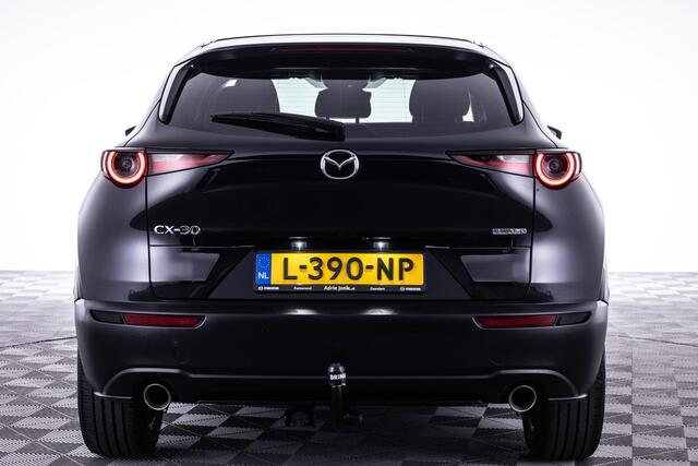 Mazda CX-30 2.0 e-SkyActiv-X M Hybrid Comfort AUTOMAAT | TREKHAAK | 18"VELGEN BLACK GLOSS | APPLE CARPLAY | A.CAMERA | HEAD UP DISPLAY | NAVIGATIE | NED. AUTO | DEALER ONDERHOUDEN |