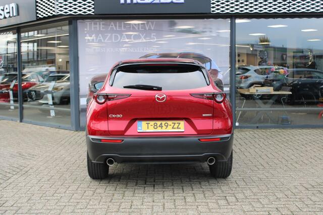 Mazda CX-30 2.0 e-SkyActiv-X M Hybrid Homura , Clima, LMV 18 Inch, Stoelverwarming, Navi, Apple Carplay, HUD, PDC, Camera, Elektrische klep, Adap. Cruise, Stoffen bekleding