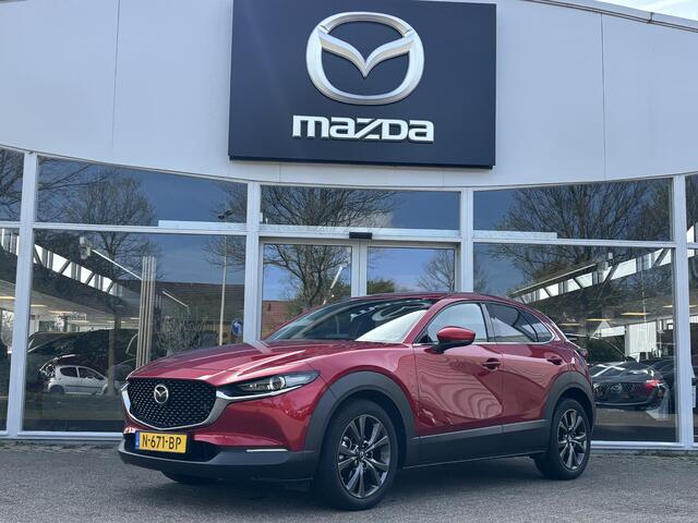 Mazda CX-30 2.0 e-SkyActiv-X M Hybrid Luxury 1e Eig., NL-Auto, Dealer Ondh, Automaat, Navigatie, Apple Carplay/ Android Auto, Head-up Cruise Controle Ad., Bose, Leer, Stoelverw., Stuur verw.