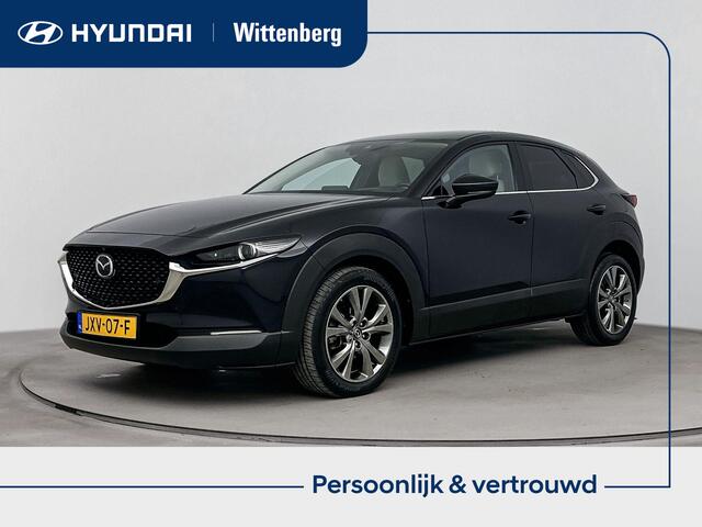 Mazda CX-30 2.0 e-SkyActiv-X M Hybrid Luxury | Achteruitrij camera | Adaptive cruise | Elektrische stoelen | Lederen bekleding | Dodehoek detectie | Elektrische achterklep |
