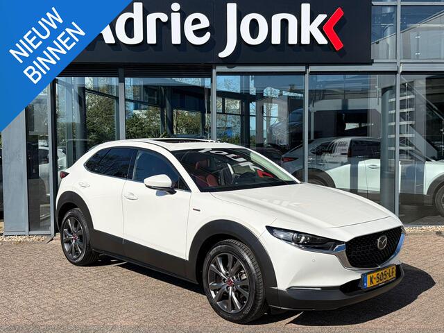 Mazda CX-30 2.0 e-SkyActiv-X M Hybrid100th Anniversary Ed. | TREKHAAK | APPLE-CARPLAY | LEDER | 18 INCH | 360 CAMERA | DODEHOEK DETECTIE | SCHUIF/KANTELDAK | ADAPTIEF CRUISE CONTROL |