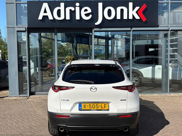 Mazda CX-30 2.0 e-SkyActiv-X M Hybrid100th Anniversary Ed. | TREKHAAK | APPLE-CARPLAY | LEDER | 18 INCH | 360 CAMERA | DODEHOEK DETECTIE | SCHUIF/KANTELDAK | ADAPTIEF CRUISE CONTROL |