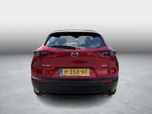 Mazda CX-30 2.0 e-SkyActiv-X M Hybrid Comfort Leder, Camera, All Season, Adap.Cruise, Stoel/Stuurverwarming, Clima, Navi, Apple Carplay, Android Auto, LMV 18 Inch, PDC, LKA,