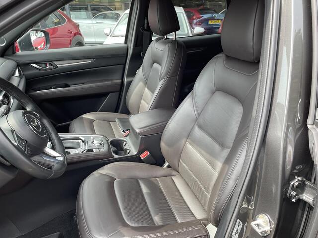 Mazda CX-5 2.0 SkyActiv-G 165 Takumi , Automaat, Trekhaak, Bruin Leder, Adap. Cruise, Stoelverwarming, Stoelverkoeling, Stuurverwarming, Navi, Apple Carplay, LMV 19 Inch, LKA, Bose, Elektrische klep, HUD