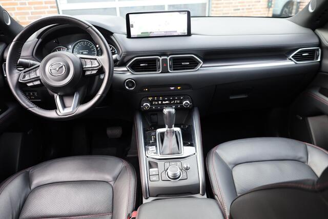 Mazda CX-5 2.0 e-SkyActiv-G M Hybrid 165 Homura 360-CAMERA STOELKOELING STUURVERW. 4xSTOELVERW. HUD/ADD LEER MEMORY BOSE CARPLAY DAB NAVI ELEK.LAADKLEP 19"LMV 2xKEYLESS ENZ!