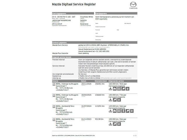 Mazda CX-5 SkyActiv-G 165 automaat Business Luxury *BTW auto* *Dealeronderhouden* *All-in prijs*