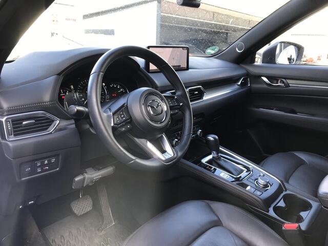 Mazda CX-5 2.0 e-SkyActiv-G M Hybrid 165 Takumi , Automaat, Trekhaak, Leer, 19 inch LMV, 360 View, NAVI, Adap. Cruise, Clima, Stuur en Stoelverwarming, Stoelventilatie, LKA, BSM, Auto. Achterklep