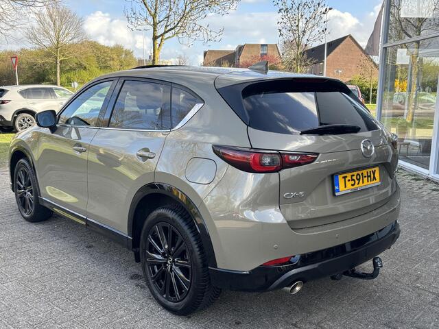 Mazda CX-5 2.5 e-SkyActiv-G M Hybrid 194 Homura NL-Auto, Dealer ondh., Trekhaak, Schuifdak, Navigatie, Apple Carplay /Android Auto, Bose, Cruise Controle ad., Head-up, All Seasons.