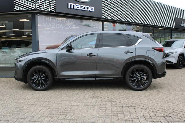 Mazda CX-5 2.0 e-SkyActiv-G M Hybrid 165 Homura , Automaat, Trekhaak, Leder, Bose, Adap.Cruise, 360 Camera, Clima, Stoel/Stuurverwarming, Stoelventilatie, Apple Carplay, Android Auto, LMV 19 Inch, PDC, LKA, BSM, HUD