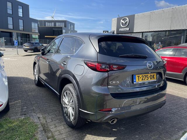 Mazda CX-5 2.5 e-SkyActiv-G M Hybrid 194 Takumi , Automaat, Leder, Schuif-/Kanteldak, 360 Camera, Bose, Adap.Cruise, All Season, Stoel/Stuurverwarming, Stoelventilatie, Apple Carplay, Android Auto, LMV 19 Inch, PDC, LKA, BSM