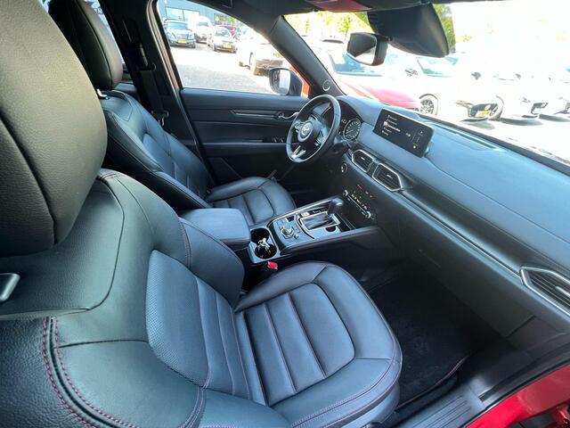 Mazda CX-5 2.0 e-SkyActiv-G M Hybrid 165 Homura Comfort Pack | AUTOMAAT | NED AUTO | GARANTIE 12-2030 | LEDER | STUUR + STOEL VERWARMING | STOEL VENTILATIE | Bose AUDIO | 360gr CAMERA |