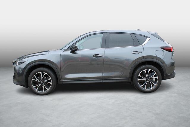 Mazda CX-5 2.0 e-SkyActiv-G M Hybrid 165 Exclusive-Line+Com.P , Automaat, Black Comfort Pack, Leder, Navi, Adap.Cruise, Clima, Apple Carplay, 360 Camera, PDC, HUD, Stuur/Stoelverwarming, 19" LMV