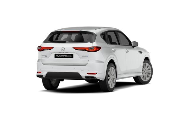 Mazda CX-60 Mazda e-Skyactiv PHEV 327 8AT AWD Homura Plus | 12,3-inch TFT-kleurendisplay met bediening via centrale HMI Commander, touchscreen (voor Apple CarPlay / Android Auto(TM)) of voice control | 12,3-inch digitale meterset | 20-inch lichtmetalen velgen, Black