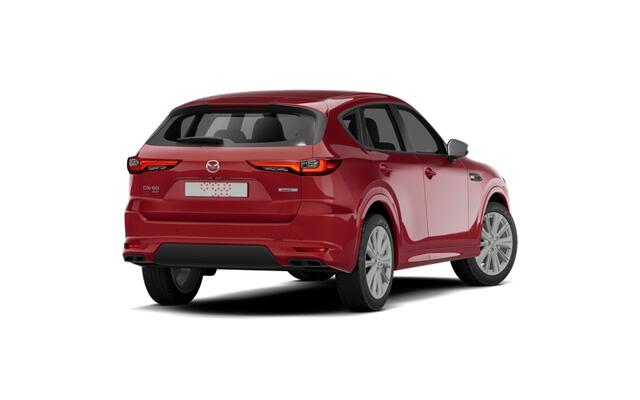 Mazda CX-60 Mazda e-Skyactiv PHEV 327 8AT AWD Homura Business Edition | 12,3-inch TFT-kleurendisplay met bediening via centrale HMI Commander, touchscreen (voor Apple CarPlay / Android Auto(TM)) of voice control | 12,3-inch digitale meterset | 20-inch lichtmetalen ve