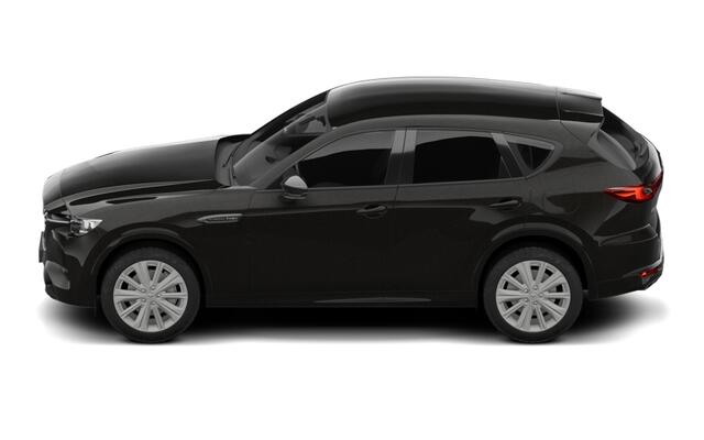 Mazda CX-60 Mazda e-Skyactiv PHEV 327 8AT AWD Homura Plus | 12,3-inch TFT-kleurendisplay met bediening via centrale HMI Commander, touchscreen (voor Apple CarPlay / Android Auto(TM)) of voice control | 12,3-inch digitale meterset | 20-inch lichtmetalen velgen, Black
