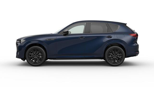 Mazda CX-60 Homura Plus | 12,3-inch TFT-kleurendisplay met bediening via centrale HMI Commander, touchscreen (voor Apple CarPlay / Android Auto(TM)) of voice control | 12,3-inch digitale meterset | 20-inch lichtmetalen velgen, Black