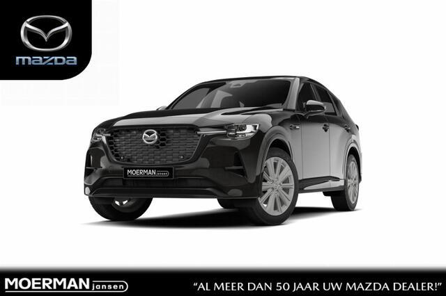 Mazda CX-60 Homura Plus | 12,3-inch TFT-kleurendisplay met bediening via centrale HMI Commander, touchscreen (voor Apple CarPlay / Android Auto(TM)) of voice control | 12,3-inch digitale meterset | 20-inch lichtmetalen velgen, Black