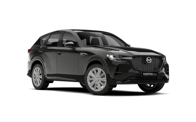 Mazda CX-60 Homura Plus | 12,3-inch TFT-kleurendisplay met bediening via centrale HMI Commander, touchscreen (voor Apple CarPlay / Android Auto(TM)) of voice control | 12,3-inch digitale meterset | 20-inch lichtmetalen velgen, Black