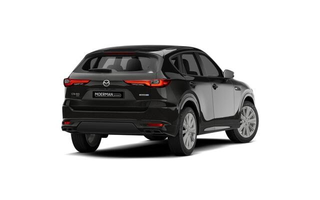Mazda CX-60 Homura Plus | 12,3-inch TFT-kleurendisplay met bediening via centrale HMI Commander, touchscreen (voor Apple CarPlay / Android Auto(TM)) of voice control | 12,3-inch digitale meterset | 20-inch lichtmetalen velgen, Black