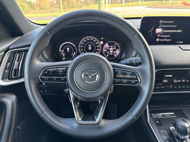 Mazda CX-60 2.5 e-SkyActiv PHEV Homura NL-Auto, 1e Eig.,Trekhaak, Navigatie, Apple Carplay / Android Auto,A. Rij-Camera, Cruise control ad. Leer, Head-up, Stoelverw.+ geheugen, Stuurverw.