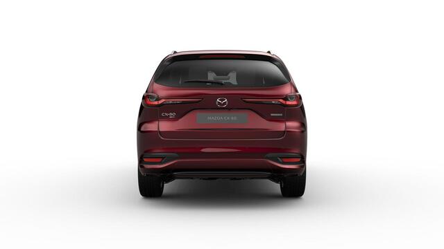Mazda CX-80 Mazda e-Skyactiv PHEV 327 8AT AWD Homura | 12,3-inch TFT-kleurendisplay met bediening via centrale HMI Commander, touchscreen (voor Apple CarPlay / Android Auto(TM)) of voice control | 12,3-inch digitale meterset | 20-inch lichtmetalen velgen, Black