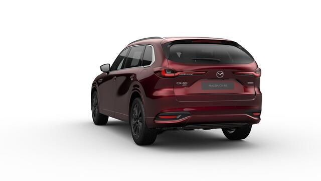 Mazda CX-80 Homura Plus | 12,3-inch TFT-kleurendisplay met bediening via centrale HMI Commander, touchscreen (voor Apple CarPlay / Android Auto(TM)) of voice control | 12,3-inch digitale meterset | 20-inch lichtmetalen velgen, Black