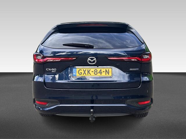 Mazda CX-80 2.5 e-SkyActiv PHEV Homura Plus 7-zitter Uitklapbare trekhaak | klasse III alarm | meest luxe uitvoering Nieuwprijs ¤76.000,-