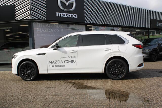 Mazda CX-80 2.5 e-SkyActiv PHEV Homura 6p. , Demo Auto, 1000 KM, Demovoordeel ¤11.940,-, Adap.Cruise, Bose, Navi, Apple Carplay, 360 Camera, HUD, Stoelverwarming/ventilatie, LMV 20 Inch