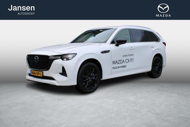 Mazda CX-80 2.5 e-SkyActiv PHEV 327PK Homura 6p. , Demovoordeel ¤11.124,-, Leder, Alarm Klasse 3, Adap.Cruise, Bose, Navi, Apple Carplay, 360 Camera, HUD, Stoelverwarming/ventilatie, LMV 20 Inch
