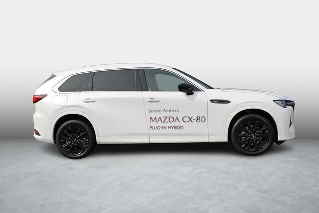 Mazda CX-80 2.5 e-SkyActiv PHEV 327PK Homura 6p. , Demovoordeel ¤11.124,-, Leder, Alarm Klasse 3, Adap.Cruise, Bose, Navi, Apple Carplay, 360 Camera, HUD, Stoelverwarming/ventilatie, LMV 20 Inch