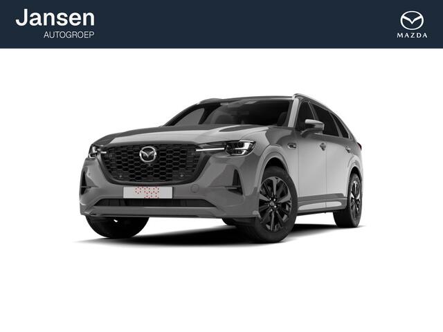 Mazda CX-80 Homura Plus - Tan Nappa Leder Captain Seat Pack | 12,3-inch TFT-kleurendisplay met bediening via centrale HMI Commander, touchscreen (voor Apple CarPlay / Android Auto(TM)) of voice control | 12,3-inch digitale meterset | 20-inch lichtmetalen velgen, Blac