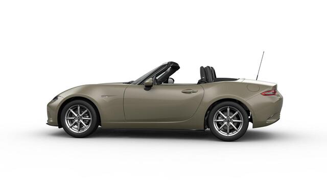 Mazda MX-5 Roadster Skyactiv-G 132 6MT Exclusive-Line | 16-inch lichtmetalen velgen in Black Metallic (Skyactiv-G 132) | 16-inch lichtmetalen velgen in Bright Dark (Skyactiv-G 132) | 17-inch lichtmetalen velgen in Machining (Skyactiv-G 184)
