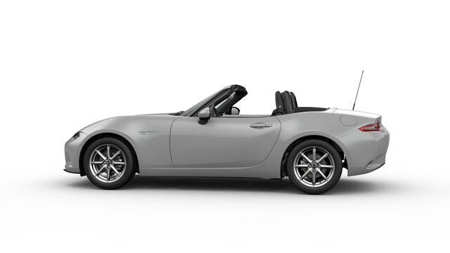 Mazda MX-5 Roadster Skyactiv-G 132 6MT Exclusive-Line | 16-inch lichtmetalen velgen in Black Metallic (Skyactiv-G 132) | 16-inch lichtmetalen velgen in Bright Dark (Skyactiv-G 132) | 17-inch lichtmetalen velgen in Machining (Skyactiv-G 184)