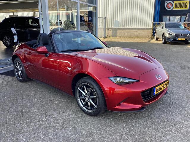 Mazda MX-5 1.5 SkyActiv-G 132 Exclusive-Line Netto deal rijklaar, Nieuwe Auto op kenteken 2025, Aanschaf voordeel, Leer, Elektr. A.Klep, Carplay/Android Auto.