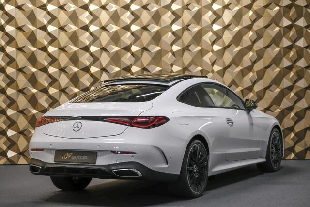 Mercedes-Benz 200 CLE Coupé CLE200 AMG 204pk Panoramadak Night pakket Burmester 3d *BTW* MBUX Distronic Sportsound 20" LMV