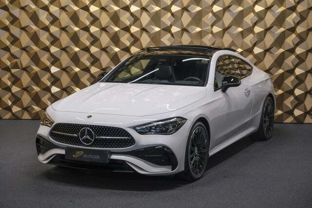Mercedes-Benz 200 CLE Coupé CLE200 AMG 204pk Panoramadak Night pakket Burmester 3d *BTW* MBUX Distronic Sportsound 20" LMV