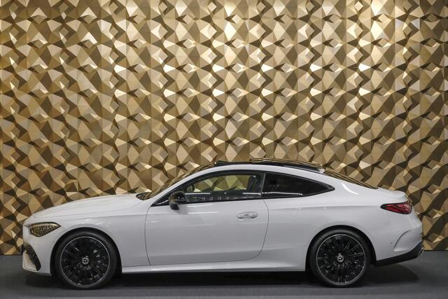 Mercedes-Benz 200 CLE Coupé CLE200 AMG 204pk Panoramadak Night pakket Burmester 3d *BTW* MBUX Distronic Sportsound 20" LMV