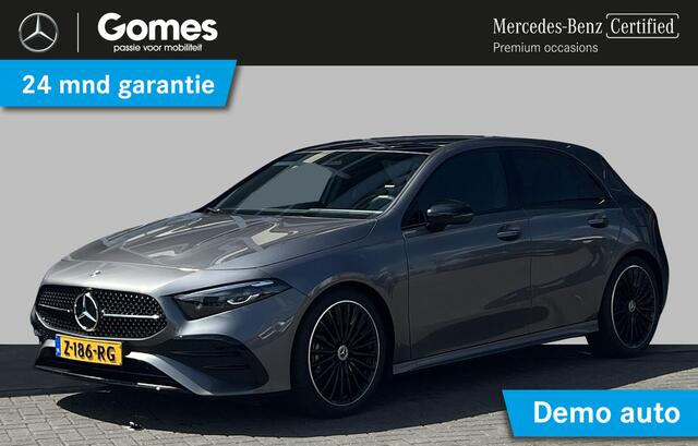 Mercedes-Benz A-KLASSE 200 AMG Line | Premium Pakket | Night Pakket | Panoramadak | MULTIBEAM LED Koplampen | Trekhaak | Dodehoekassistent | Advanced Sound System | Sfeerverlichting | Stoelverwarming | Achteruitrijcamera | Elektrisch Inklapbare Buitenspiegels