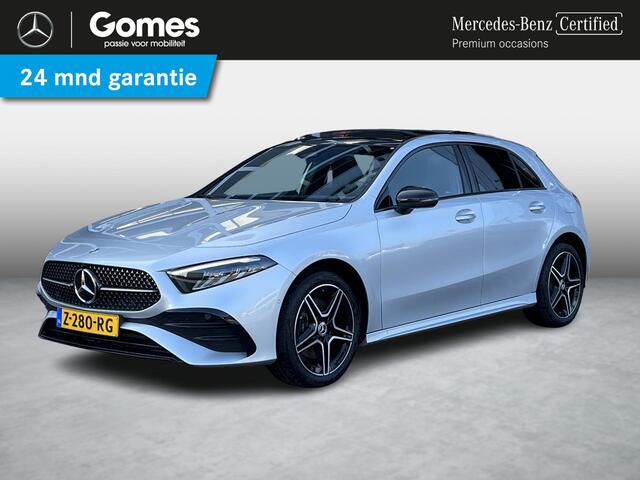Mercedes-Benz A-KLASSE 250 e AMG Line | Premium Pakket | Night Pakket | Panoramadak | Dodehoekassistent | Advanced Sound System | Sfeerverlichting | Stoelverwarming | Achteruitrijcamera | Parkeersensoren | Elektrisch Inklapbare Buitenspiegels | Showmodel