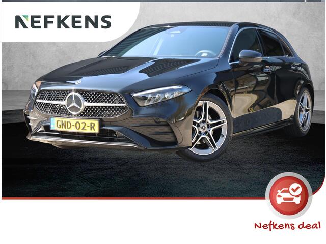 Mercedes-Benz A-KLASSE 200 AMG Line 174PK | Alcantara | SFEERVERLICHTING | Distronic | Camera | Volledig LED | Keyless | Stoelverwarming | Navigatie | Privacy Glass |