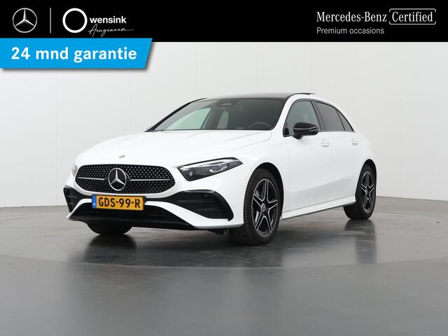 Mercedes-Benz A-KLASSE 250 e Star Edition AMG NIGHT | Panoramadak | Sfeerverlichting | Keyless Entry | MultiBEAM LED | Stoelverwarming | Dodehoekassistent |