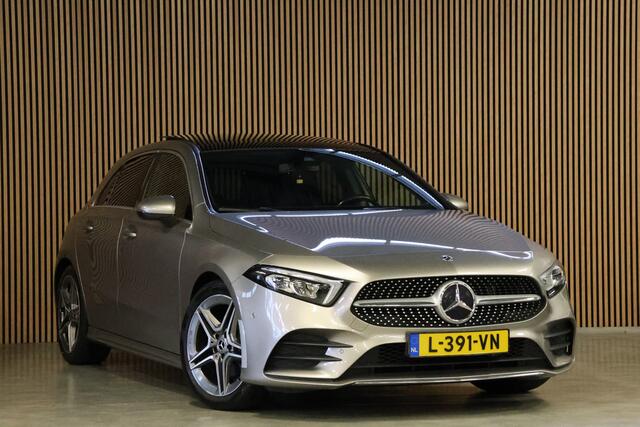 Mercedes-Benz A-KLASSE A 180 d AMG pakket | Panorama dak | Burmester | Widescreen | Apple Carplay | Sfeerverlichting | Stoelverwarming | Alcantara | 360 PDC | Volledig onderhouden | Nieuwe Distributieriem