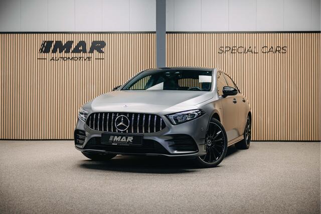 Mercedes-Benz A-KLASSE 250 e | Burmester | Pano | Hybride | Matte Grijs | Head-Up | Stoelverwarming |