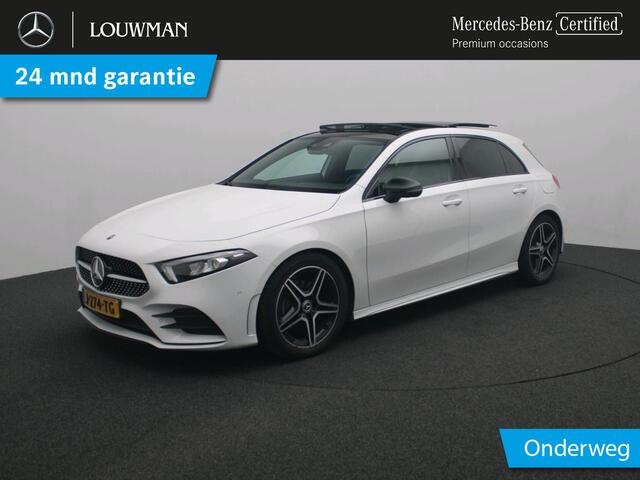 Mercedes-Benz A-KLASSE 180 Business Solution AMG AMG Line | Night Pakket | Panorama Schuif-Kanteldak |Sfeerverlichting | Ledkoplampen | Apple CarPlay | Achteruitrijcamera. Inclusief 24 maanden Mercedes-Benz Certified garantie voor Europa.