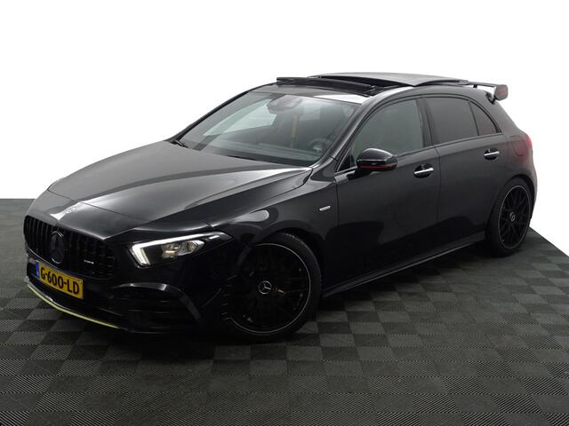 Mercedes-Benz A-KLASSE 250 AMG Premium Plus Aut- Sport uitlaat, Panoramadak, Sfeerverlichting, Aero Package, Yellow Art