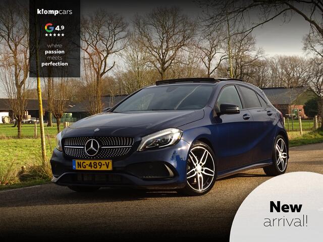 Mercedes-Benz A-KLASSE 180 AMG-Line | Scuifdak| Or.NL-auto-NAP | Automaat | Uniek! Canvasiet Blu