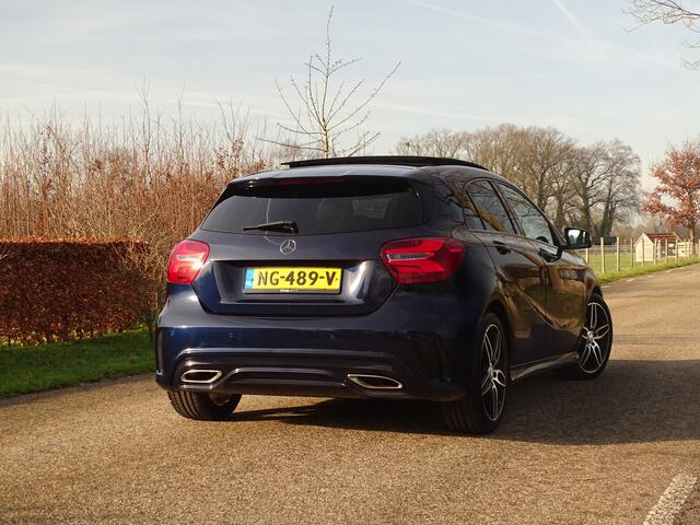 Mercedes-Benz A-KLASSE 180 AMG-Line | Scuifdak| Or.NL-auto-NAP | Automaat | Uniek! Canvasiet Blu